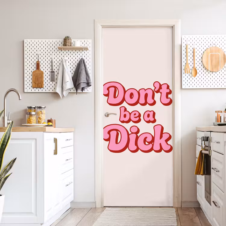 Deursticker - Tekst - Boodschap - Roze — 7