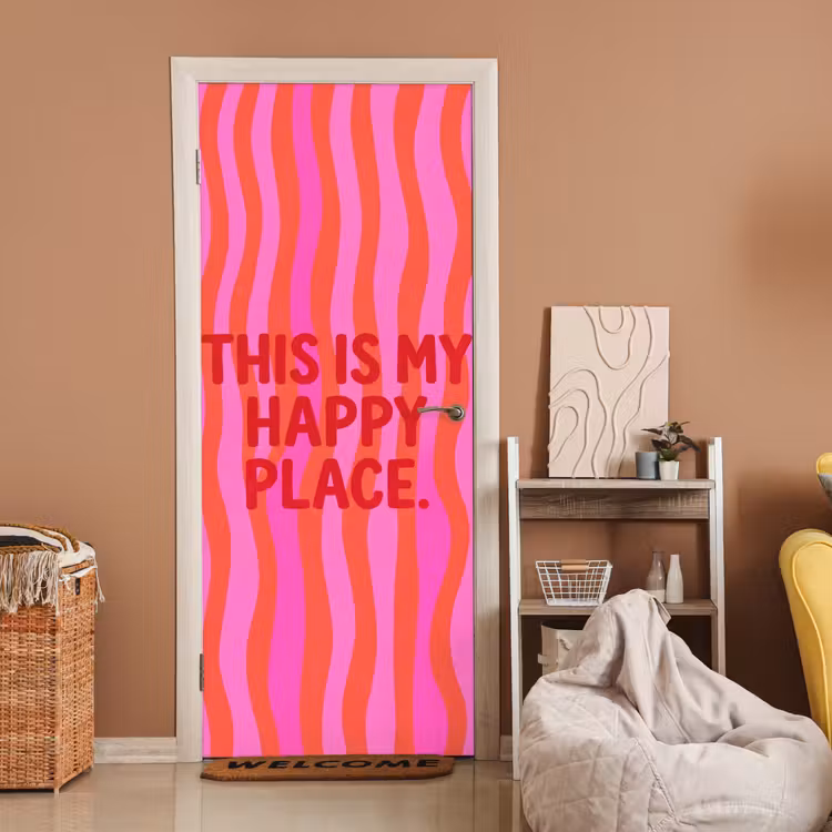 Deursticker - Tekst - Modern - Kleurrijk — 2