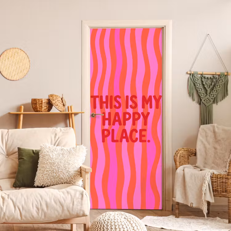 Deursticker - Tekst - Modern - Kleurrijk — 4