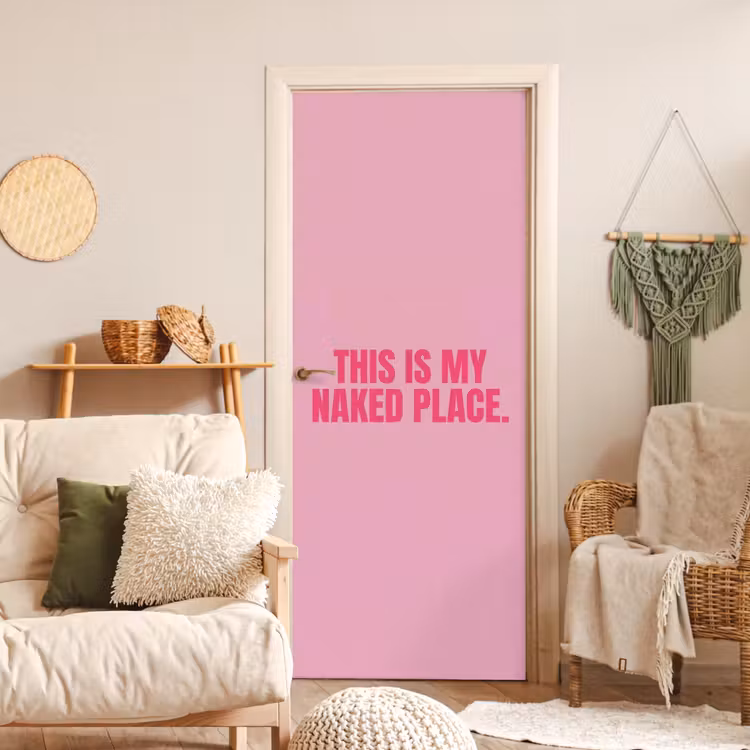 Deursticker - Tekst - Modern - Roze — 4