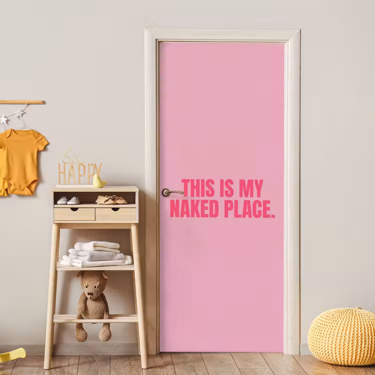 Deursticker - Tekst - Modern - Roze — 6