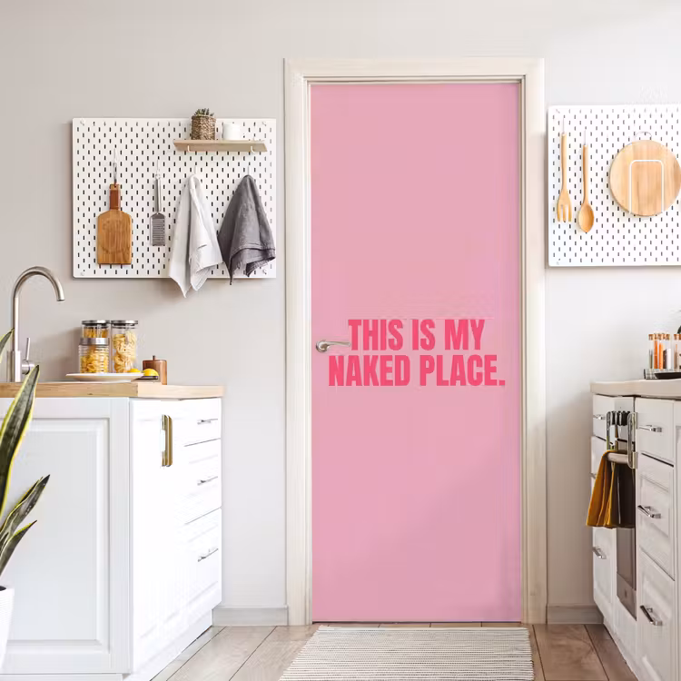 Deursticker - Tekst - Modern - Roze — 7