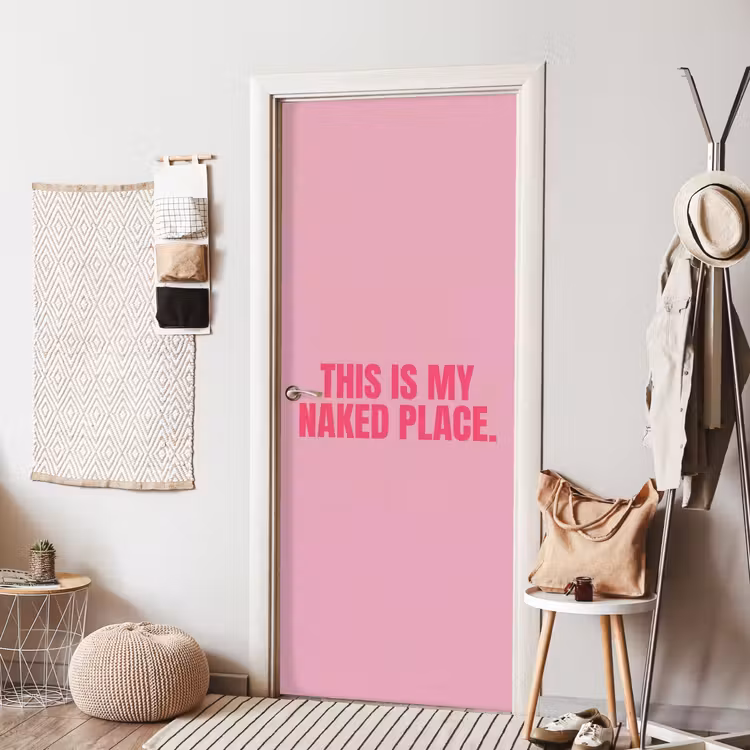 Deursticker - Tekst - Modern - Roze — 8
