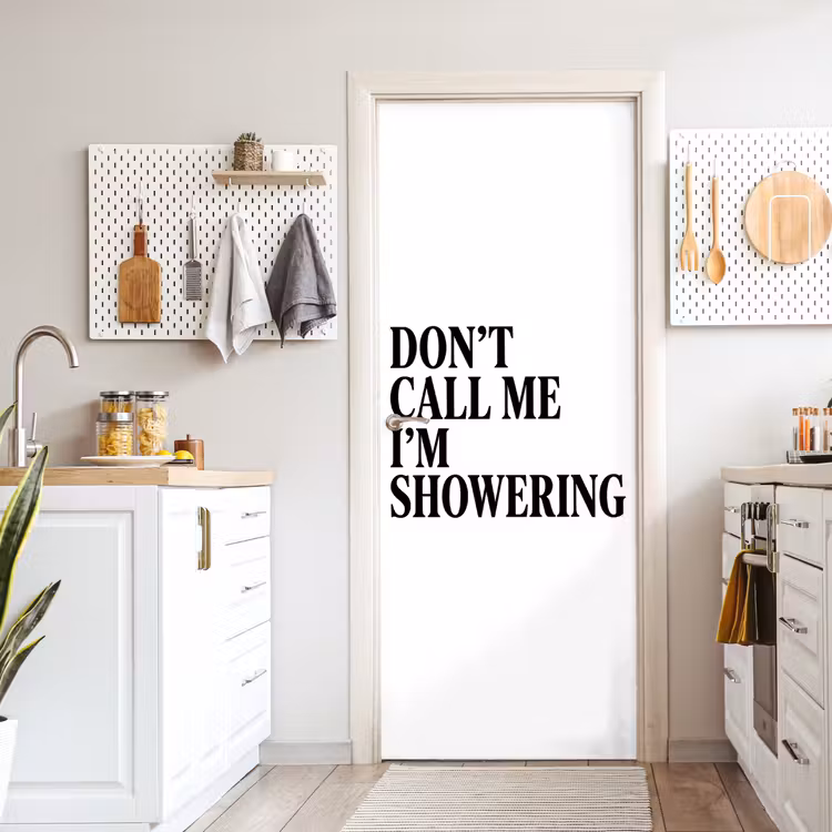 Deursticker - Tekst - Modern - Zwart - Wit — 7
