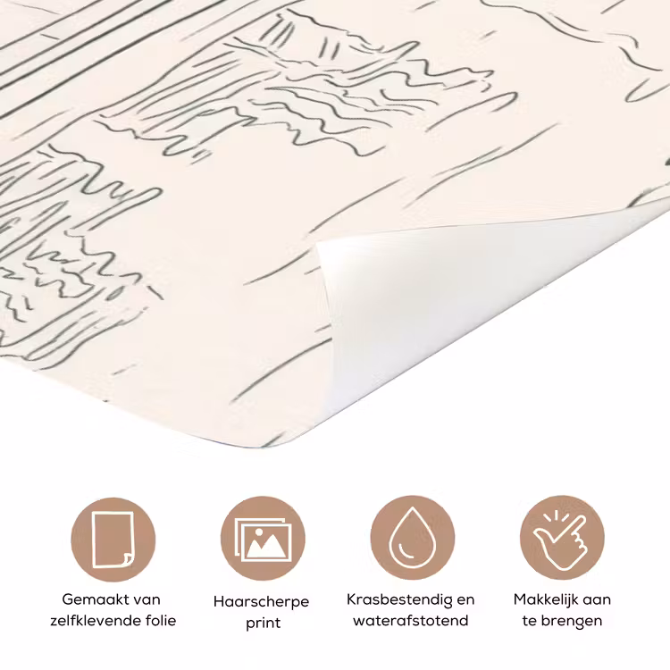 Deursticker - Terras - Illustratie - Groen — 3