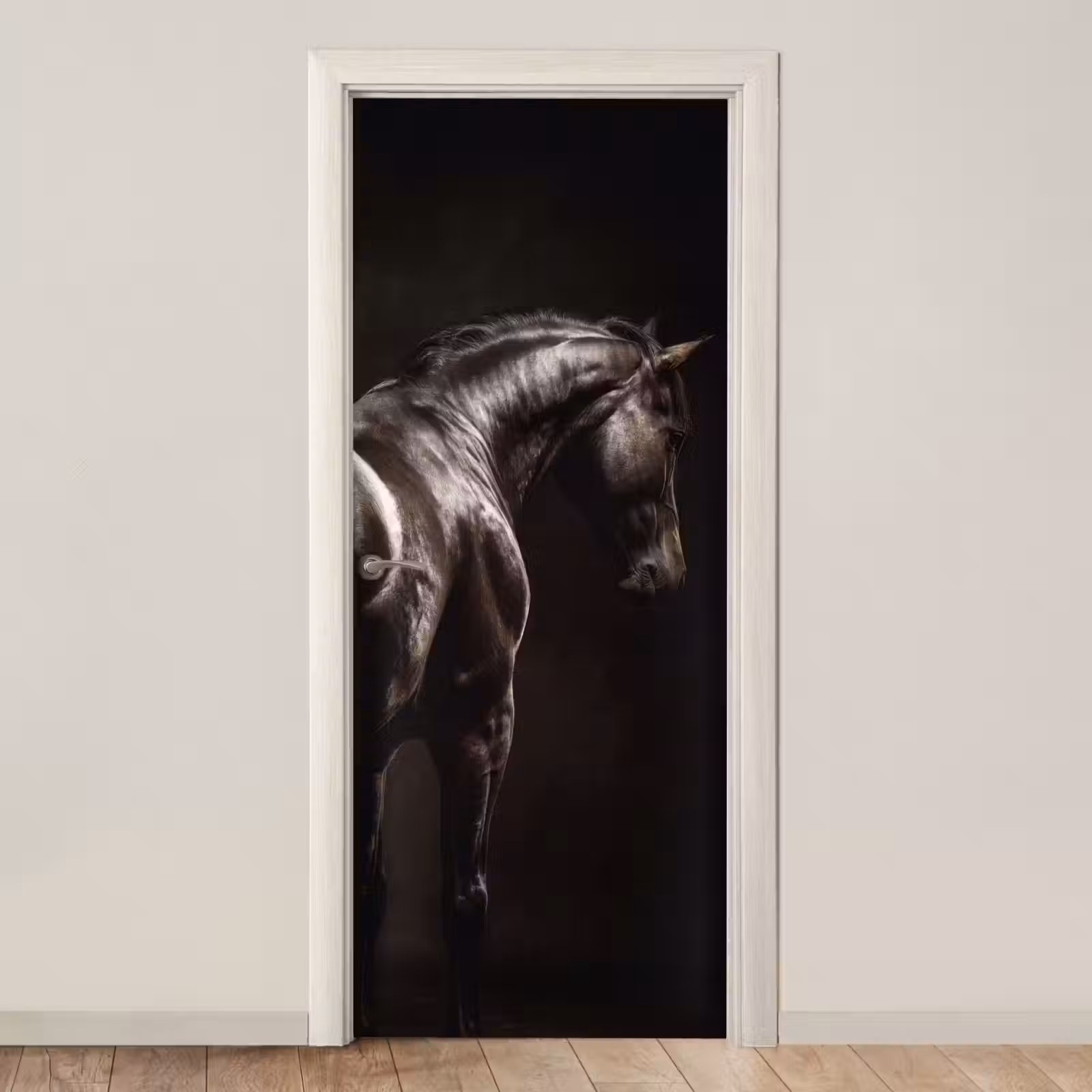 Deursticker - Krachtig - Paard - Donker — 1