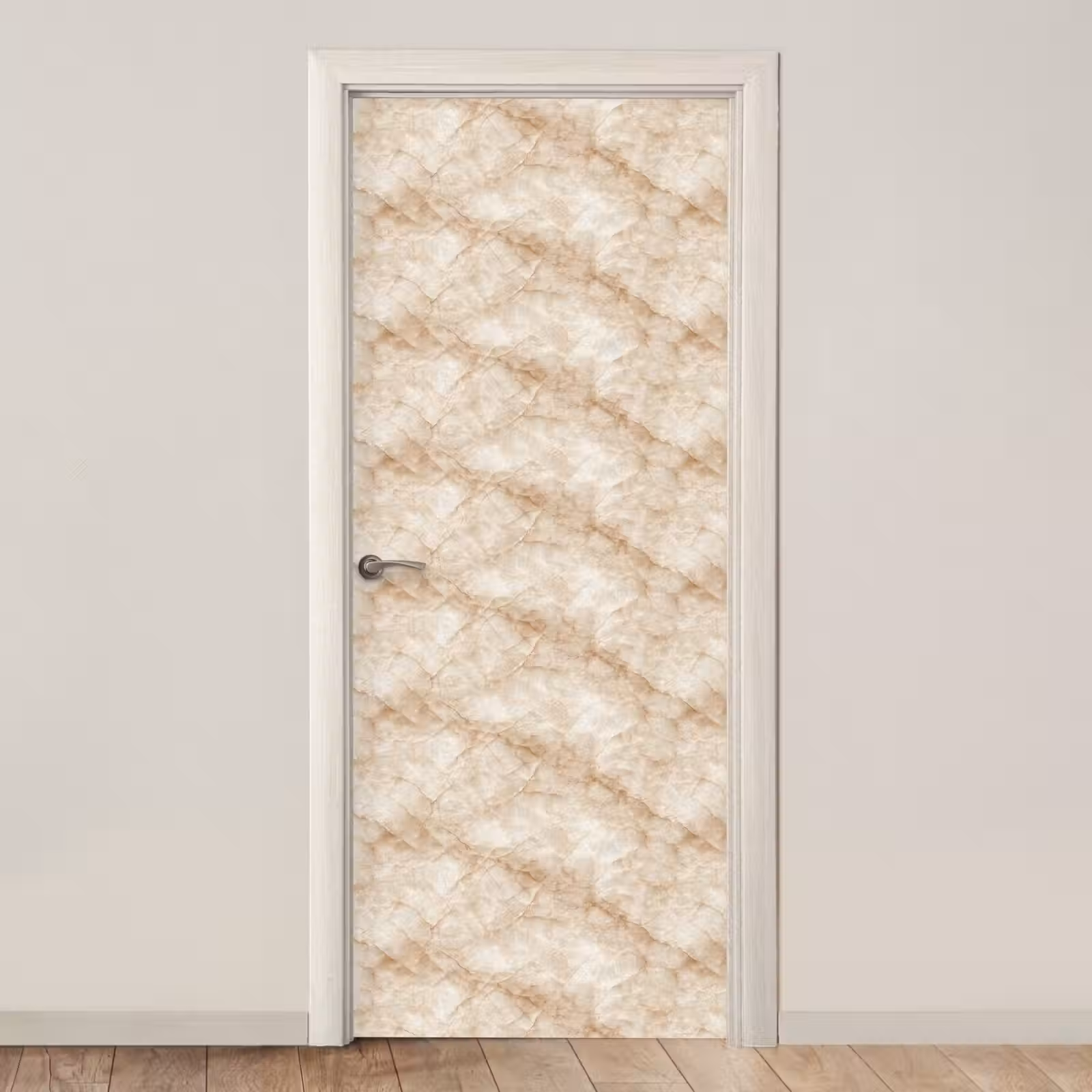 Deursticker - Kristalstructuur - Bruin - Marmer — 1