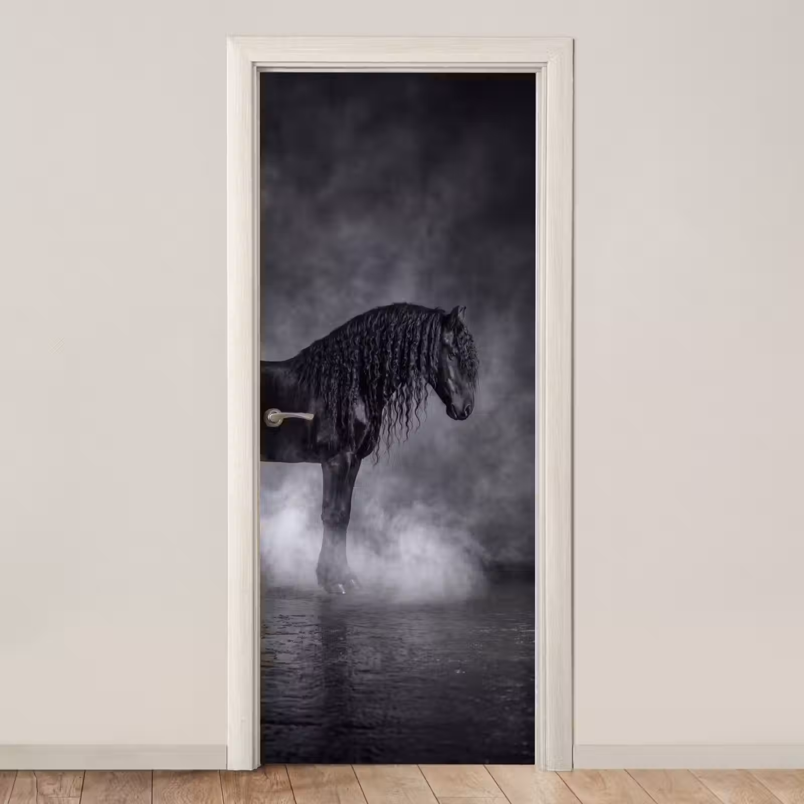 Deursticker - Paard - Magisch - Zwart — 1