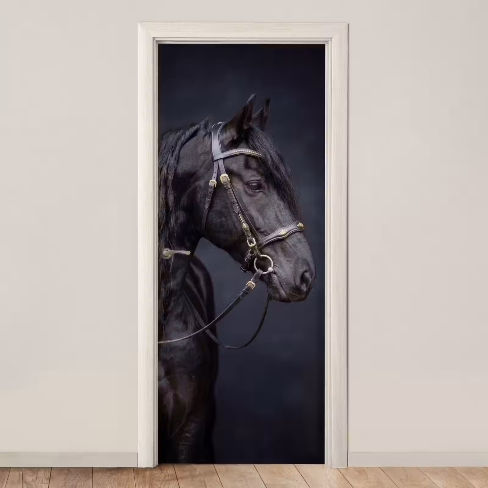 Deursticker - Portret - Paard - Donker — 1