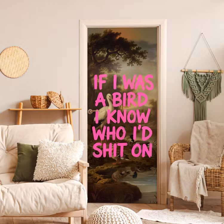 Deursticker - Klassiek - Humor - Roze — 4