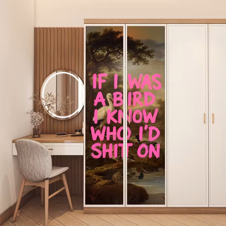 Deursticker - Klassiek - Humor - Roze — 5