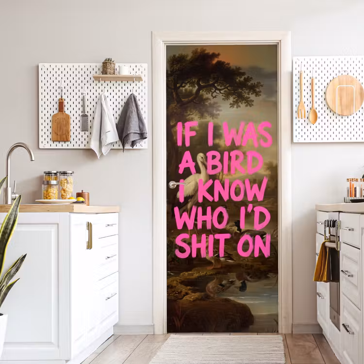 Deursticker - Klassiek - Humor - Roze — 7