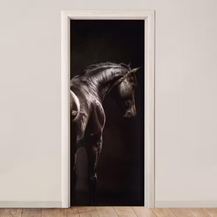 Deursticker - Krachtig - Paard - Donker — 1