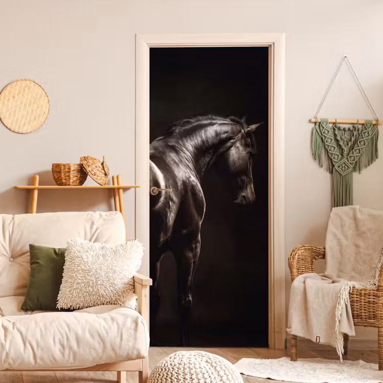 Deursticker - Krachtig - Paard - Donker — 4