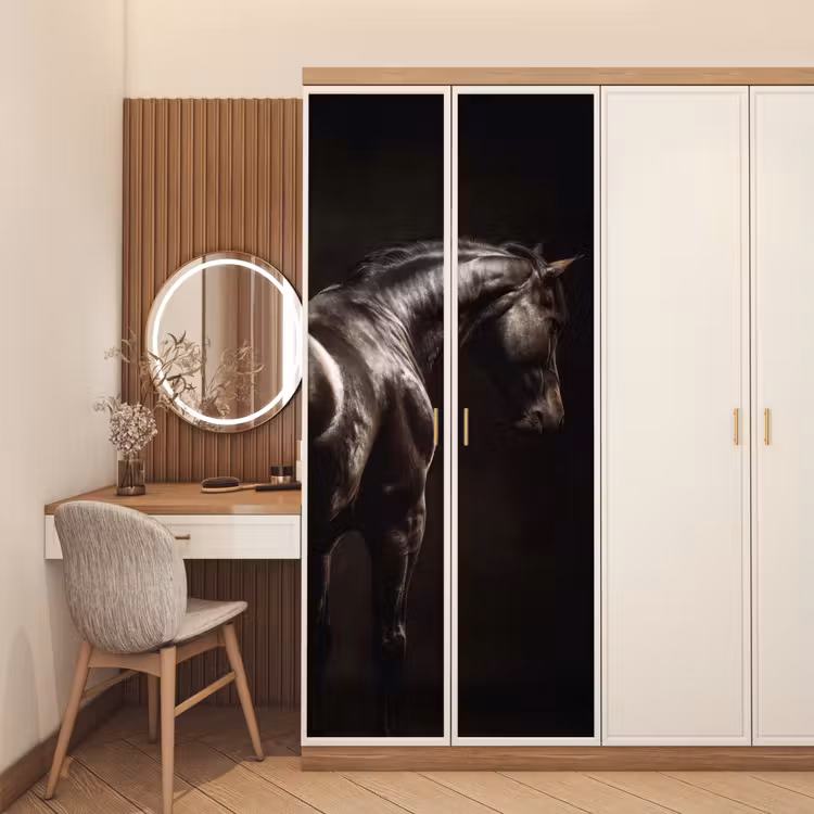 Deursticker - Krachtig - Paard - Donker — 5