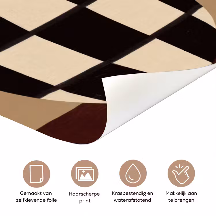 Deursticker - Minimalistisch - Vaas - Bloemen - Bruin — 3