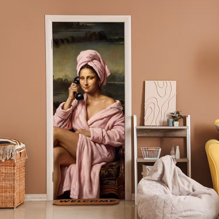 Deursticker - Mona - Klassiek - Roze — 2