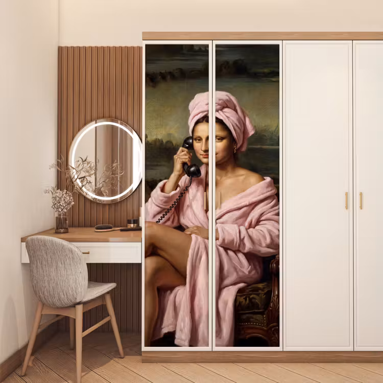 Deursticker - Mona - Klassiek - Roze — 5