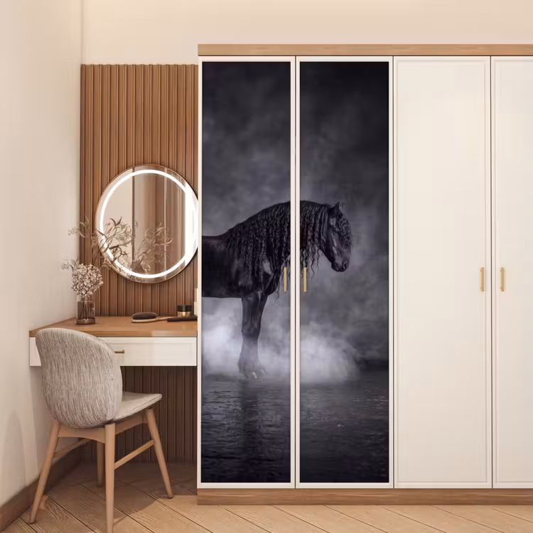 Deursticker - Paard - Magisch - Zwart — 5