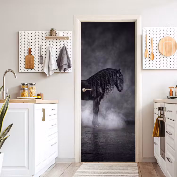 Deursticker - Paard - Magisch - Zwart — 7