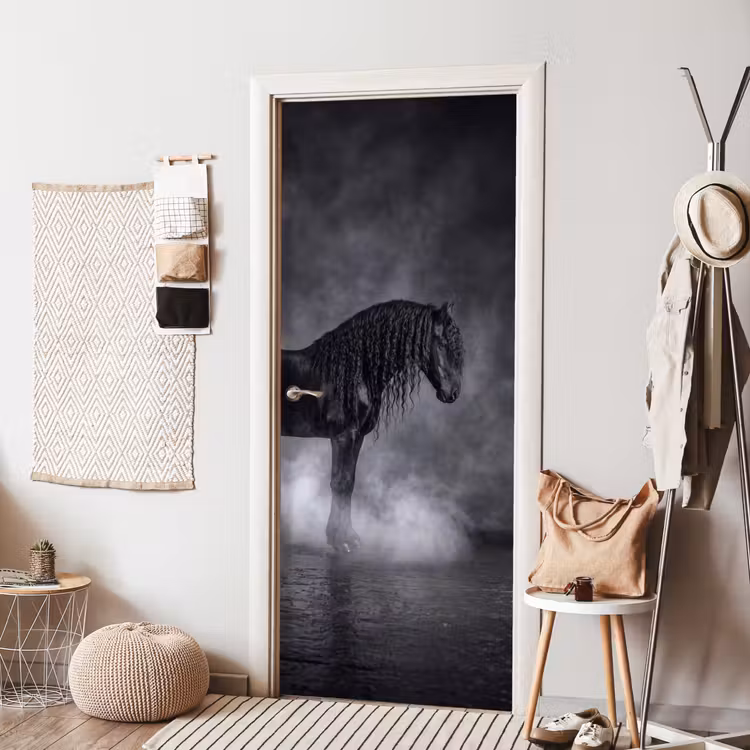 Deursticker - Paard - Magisch - Zwart — 8
