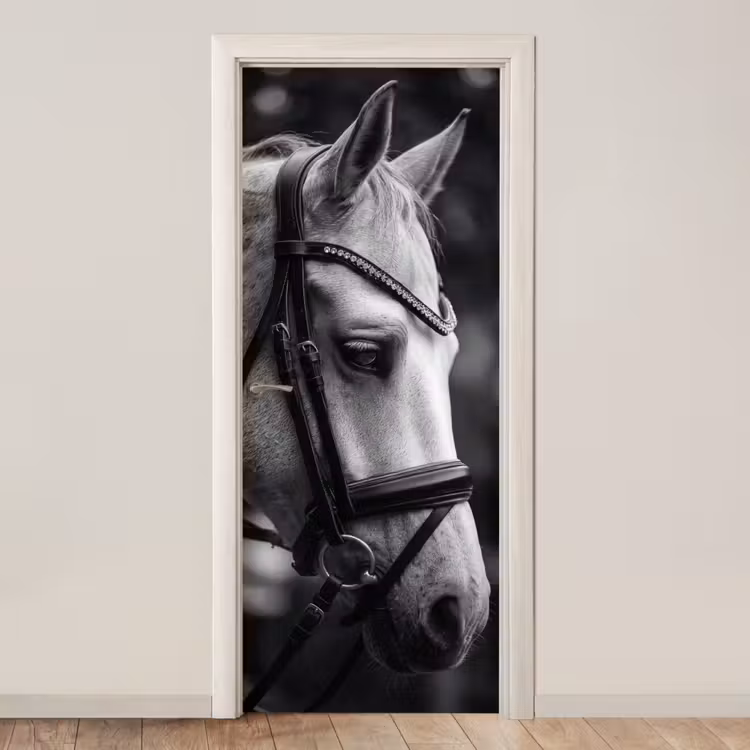 Deursticker - Paard - Schimmel - Portret — 1