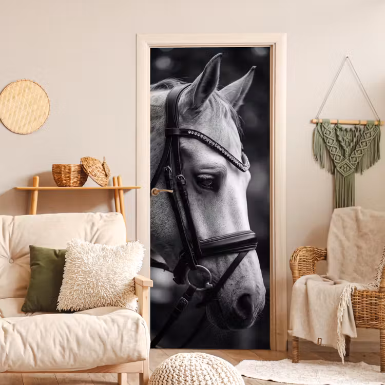 Deursticker - Paard - Schimmel - Portret — 4