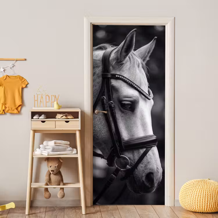 Deursticker - Paard - Schimmel - Portret — 6