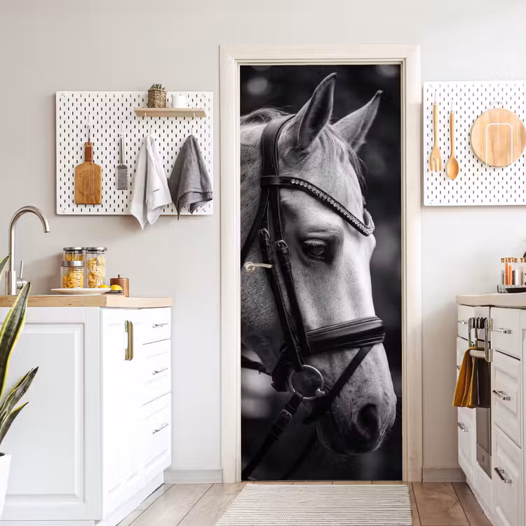 Deursticker - Paard - Schimmel - Portret — 7