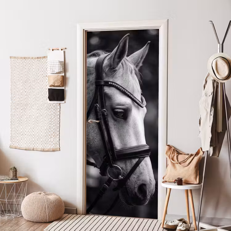 Deursticker - Paard - Schimmel - Portret — 8