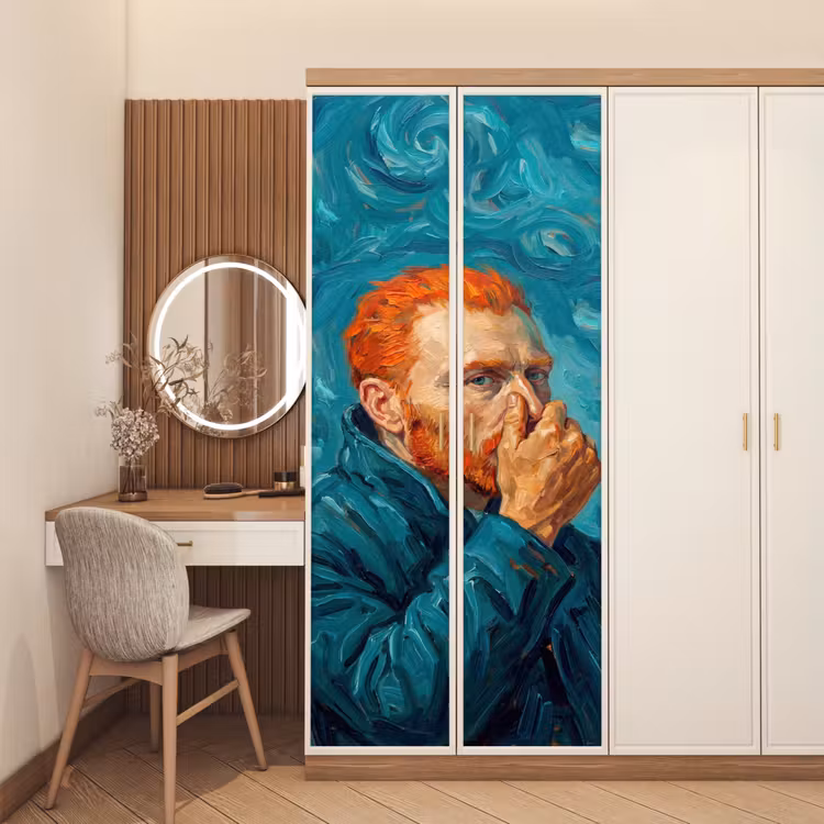 Deursticker - Portret - Klassiek - Blauw — 5