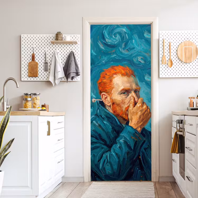 Deursticker - Portret - Klassiek - Blauw — 7