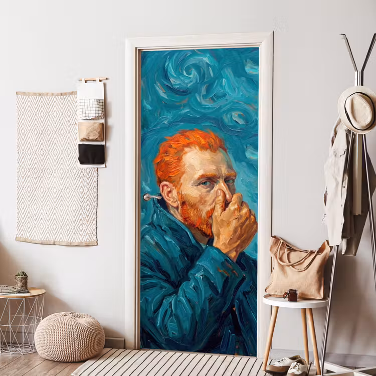 Deursticker - Portret - Klassiek - Blauw — 8
