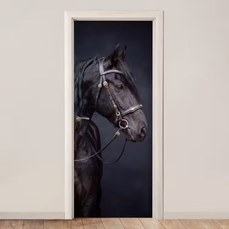 Deursticker - Portret - Paard - Donker — 1
