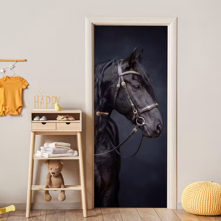Deursticker - Portret - Paard - Donker — 6