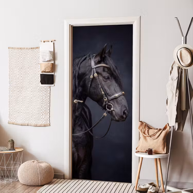 Deursticker - Portret - Paard - Donker — 8