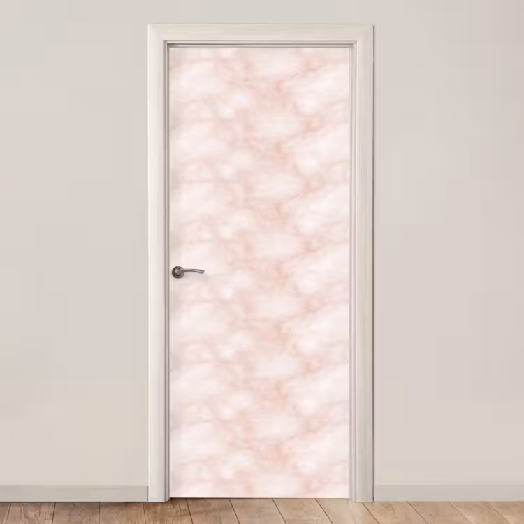 Deursticker - Roze - Marmer - Crème — 1