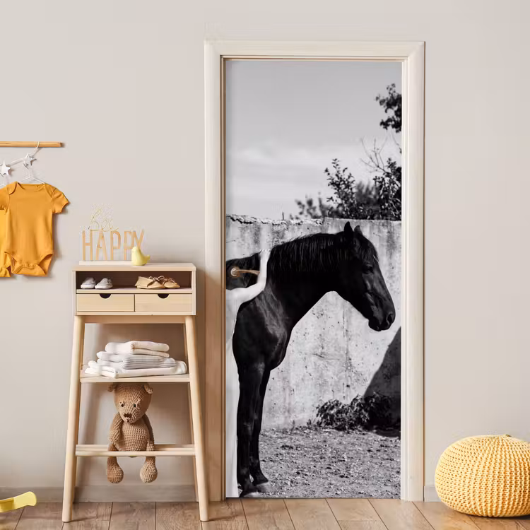 Deursticker - Vrouw - Paard - Artistiek — 6
