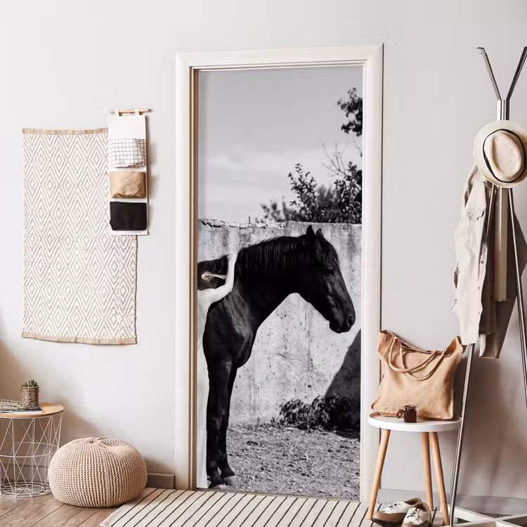 Deursticker - Vrouw - Paard - Artistiek — 8
