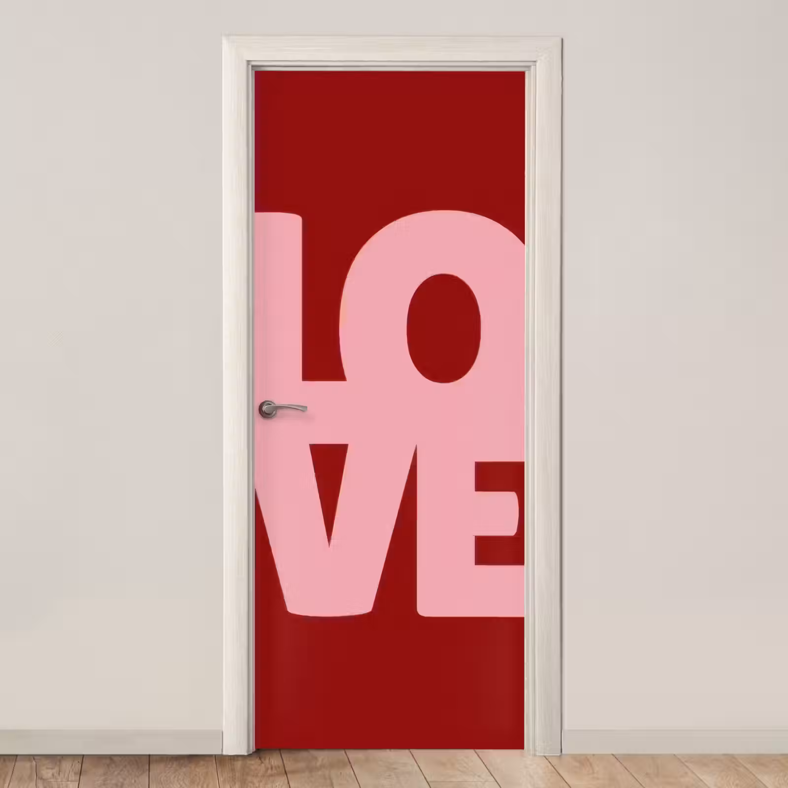 Deursticker - Love - Rood - Blokletters — 1