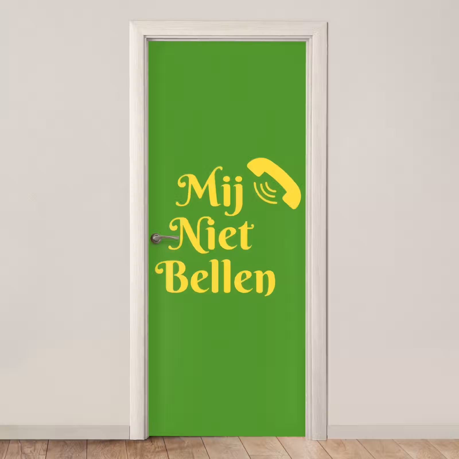 Deursticker - Mij niet bellen - Telefoon - Groen — 1