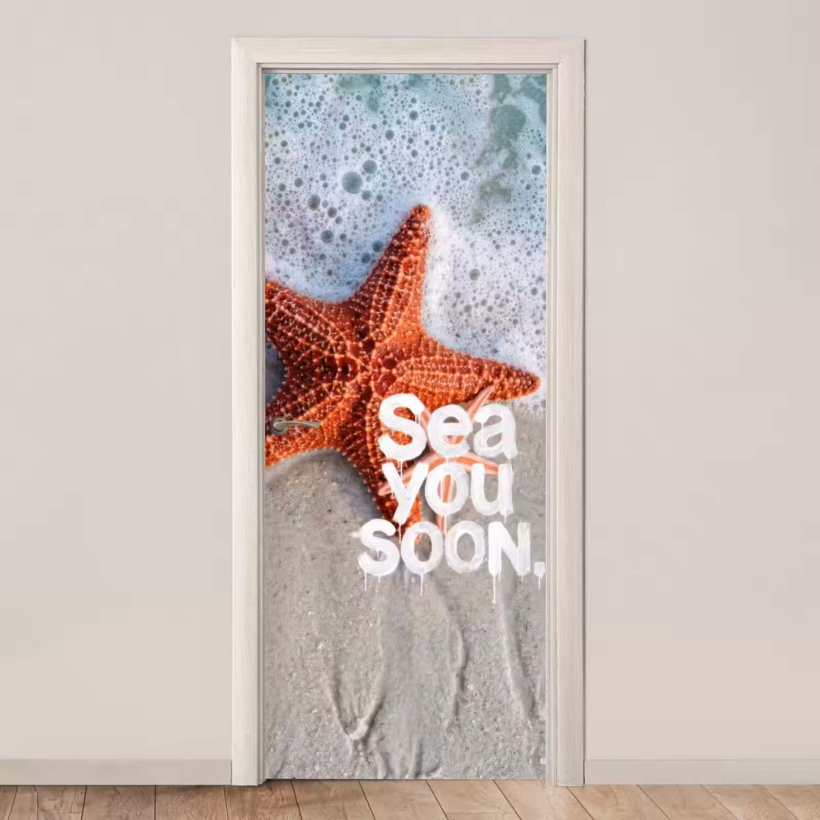 Deursticker - Sea you soon - Zeester - Zee — 1