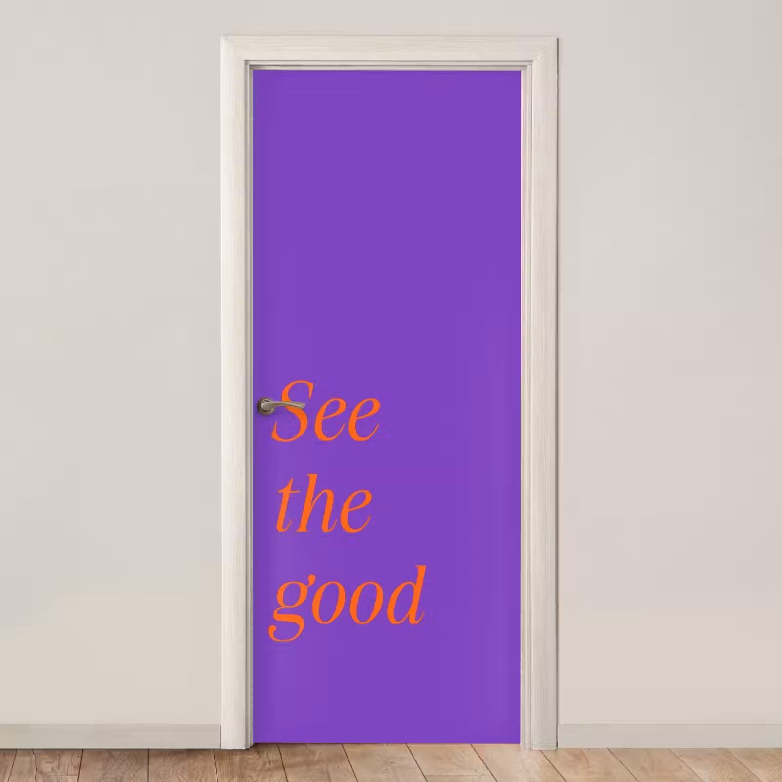 Deursticker - See the good - Oranje - Paars — 1