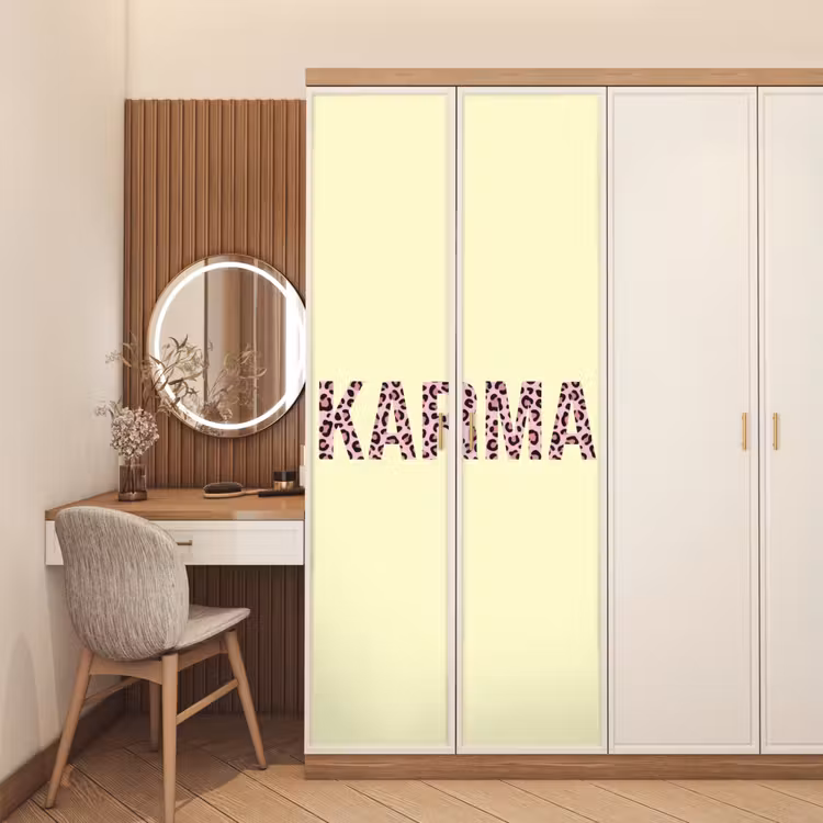 Deursticker - Karma - Luipaardprint - Geel — 5