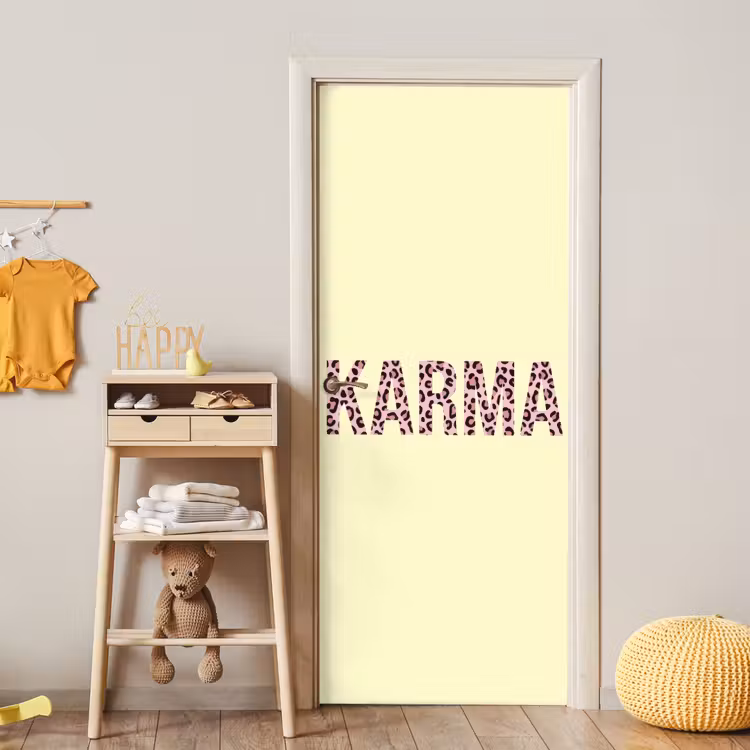 Deursticker - Karma - Luipaardprint - Geel — 6