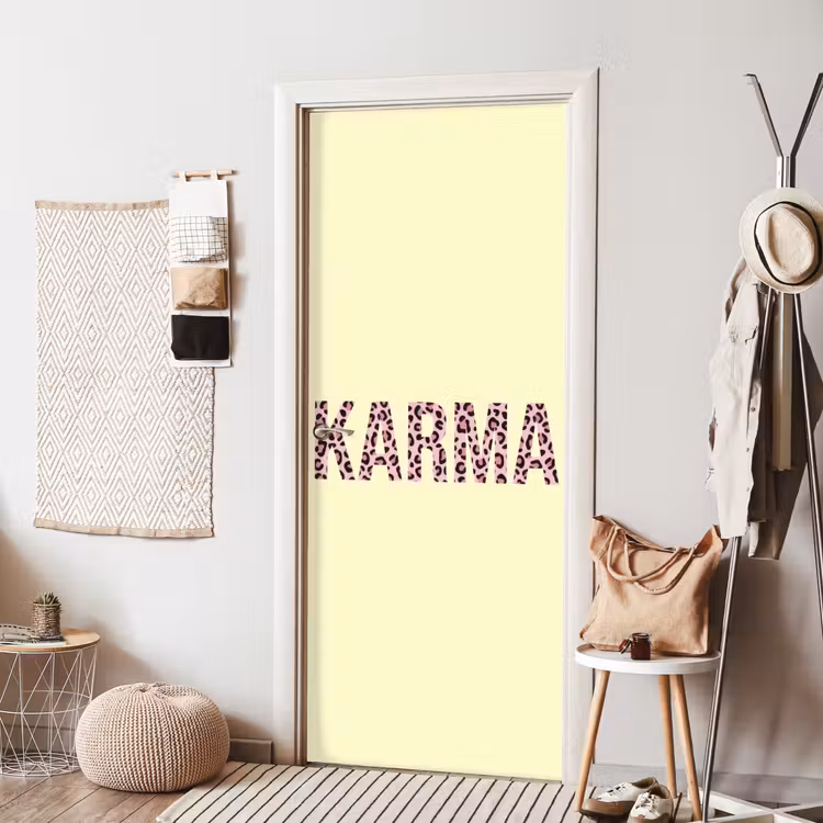Deursticker - Karma - Luipaardprint - Geel — 8