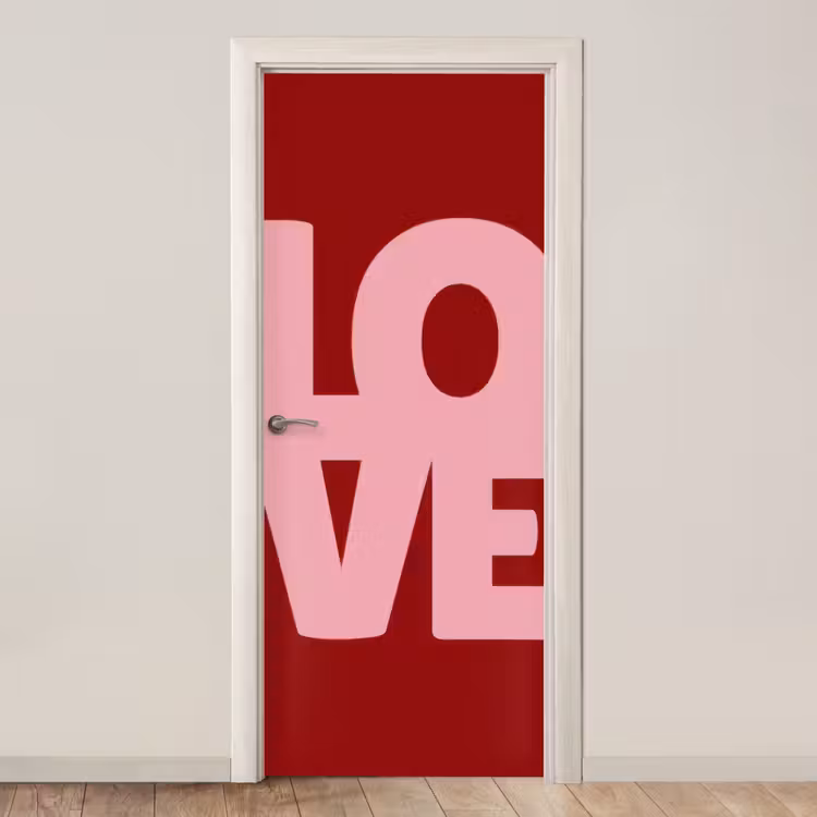 Deursticker - Love - Rood - Blokletters — 1