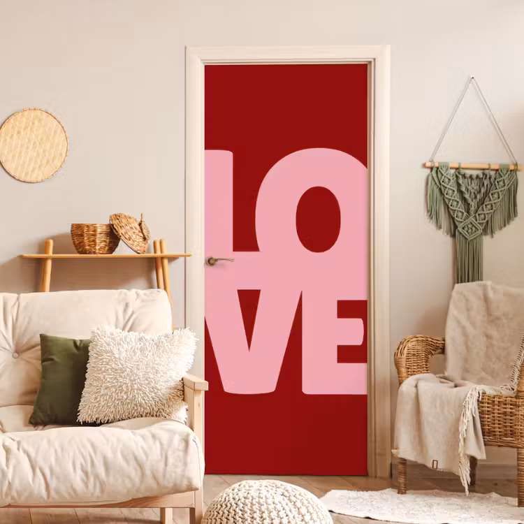 Deursticker - Love - Rood - Blokletters — 4