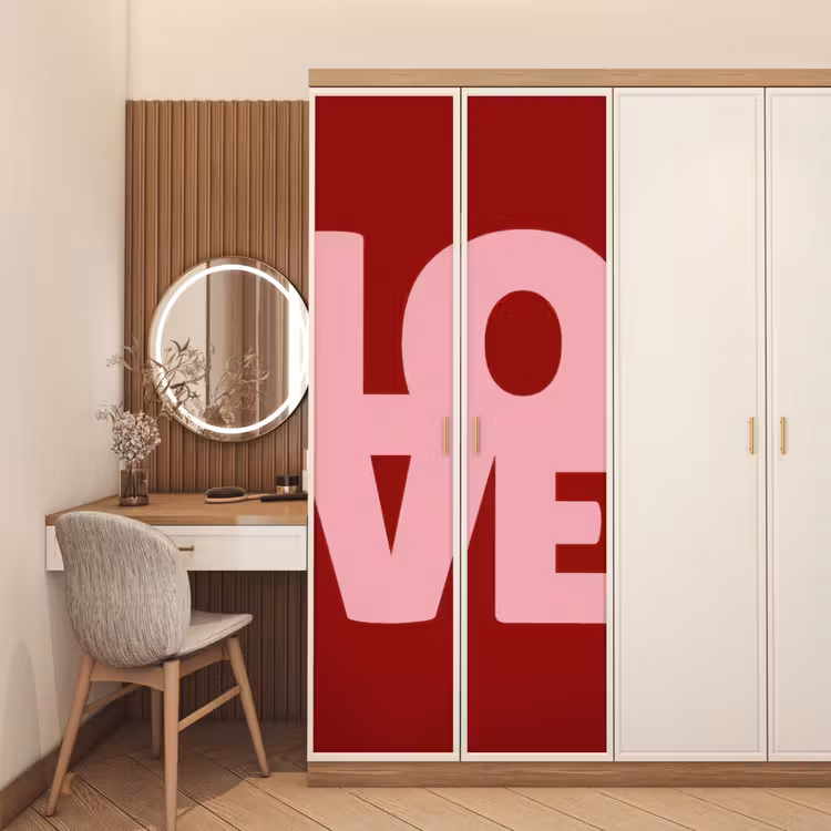 Deursticker - Love - Rood - Blokletters — 5