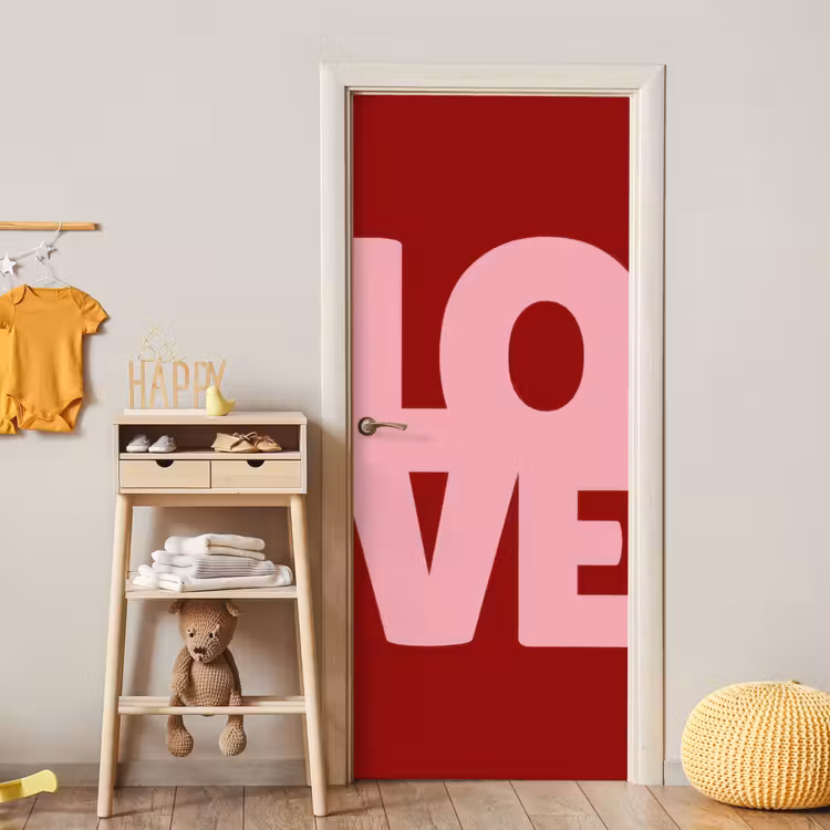 Deursticker - Love - Rood - Blokletters — 6